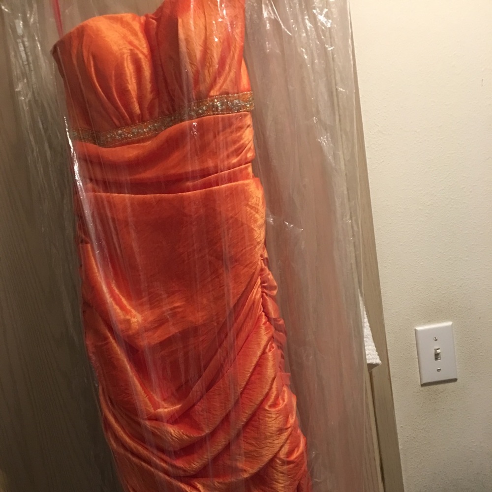 Orange Mermaid Formal Dress